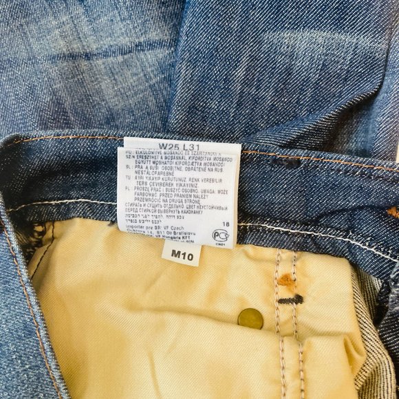 RARE Vintage Lee Works Denim Blue Jeans Women's Men's Size W25xL31 - Picture 10 of 10